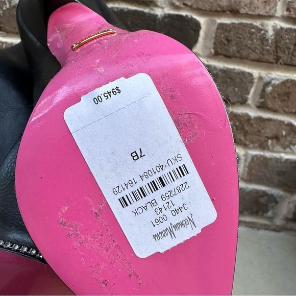 Gucci Black Heeled Boots with Gold Accents - Picture 5 of 9